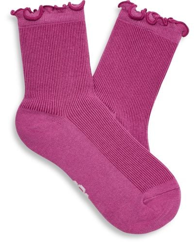 UGG Karsyn Lettuce Edge Socks - Purple