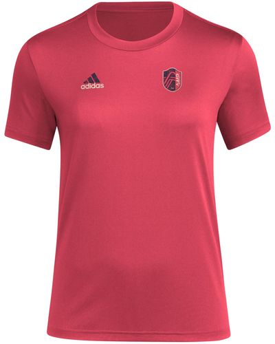 adidas St. Louis City Sc Local Stoic Short Sleeve Pre-game T-shirt - Pink