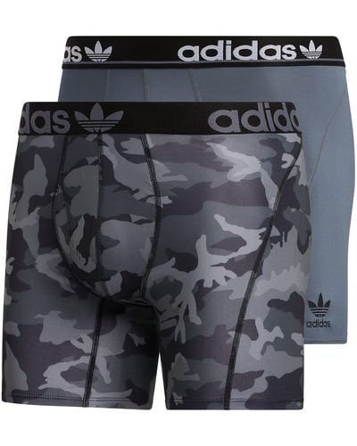 adidas Trefoil Athletic Comfort Fit Boxer Brief Underwear 2-pack - Gray