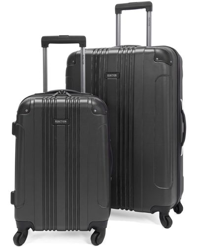 Kenneth Cole Out Of Bounds Lightweight Durable Hardshell 4-wheel Spinner Cabin Size Travel Suitcase - Gray