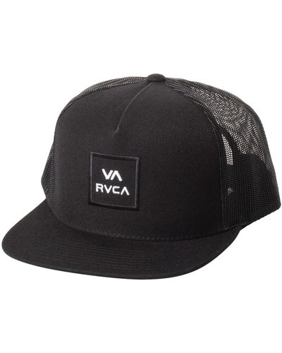 RVCA Mens Adjustable Snapback Trucker Hat - Black