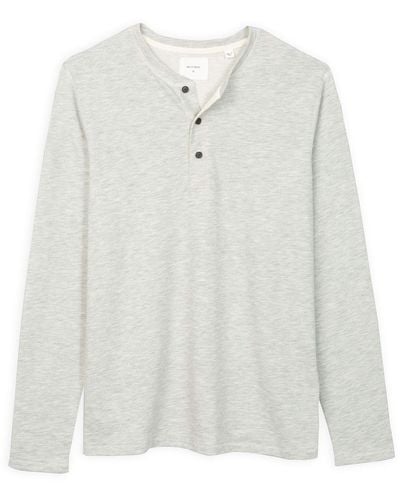 Billy Reid Long Sleeve Donegal Terry Henley - White