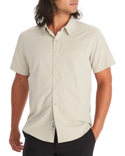 Marmot Aerobora Short Sleeve Button Down Shirt - White