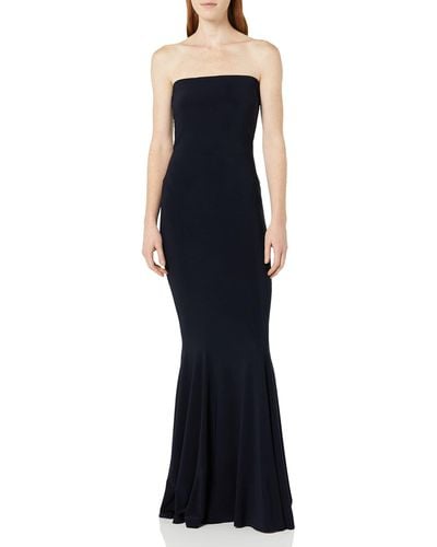 Norma Kamali Strapless Fishtail Gown - Blue