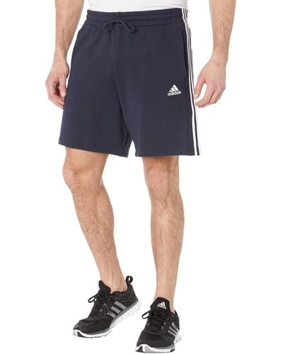 adidas Big Tall Essentials French Terry 3-stripes Shorts - Blue