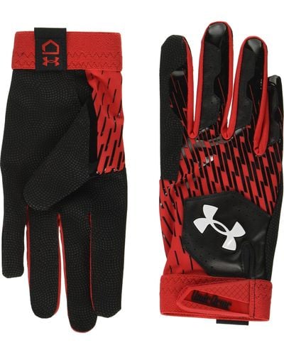 Under Armour Clean Up Baseball Gloves, - Red