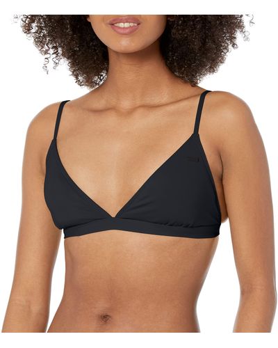 Roxy Standard Solid Beach Classics Fixed Tri Top - Black