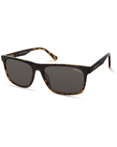 Kenneth Cole Kc5605n Square Sunglasses - Black