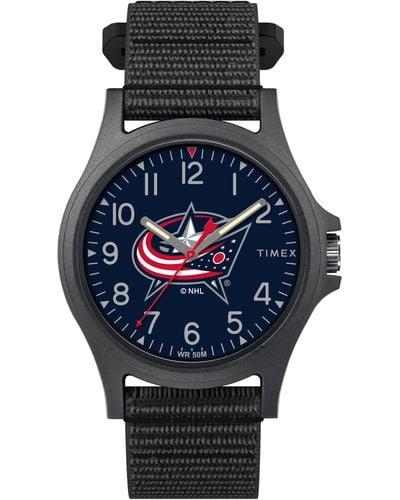 Timex Nhl Pride 40mm Watch – Columbus Blue Jackets With Black Fastwrap