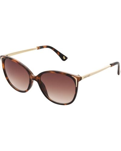 Nine West Lorelai Cateye Sunglasses - Brown