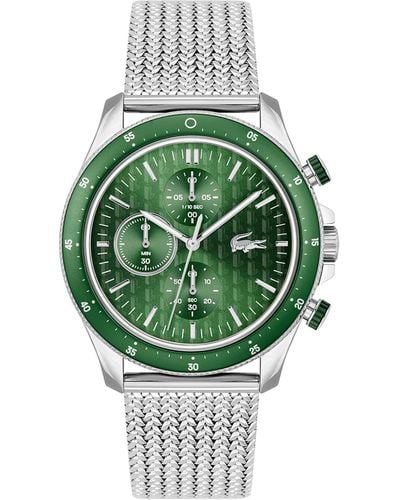 Lacoste Chronograph Quarz Uhr für mit Silbernes Edelstahlarmband - 2011255 - Grün