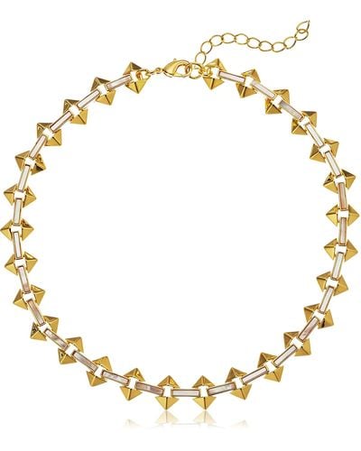 Noir Jewelry Milky Moon Gold Choker Necklace - Metallic