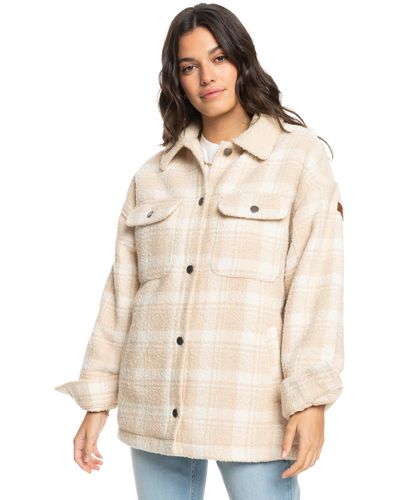 Roxy Passage Of Time Plaid Jacket - Natural
