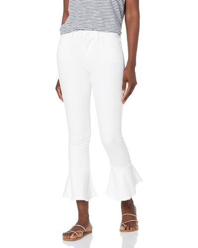 Guess Ayla Stretch Fit Ruffle Flare Jean - White