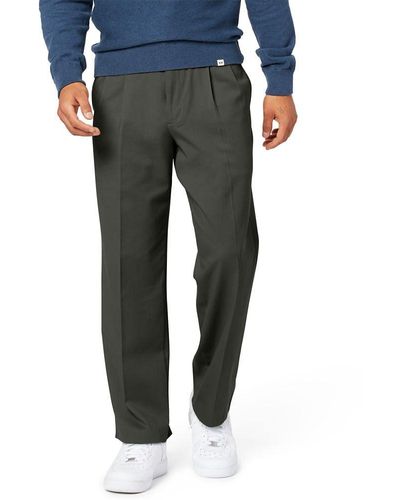 Dockers Men's Classic Fit Easy Khaki Pants - Pleated (standard), Olive Grove, 40wx32l - Green