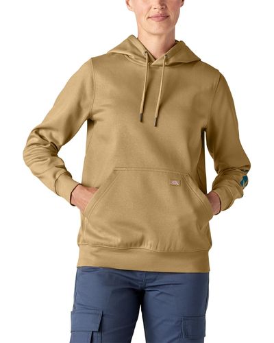 Dickies Plus Size Heavyweight Logo Sleeve Pullover - Natural