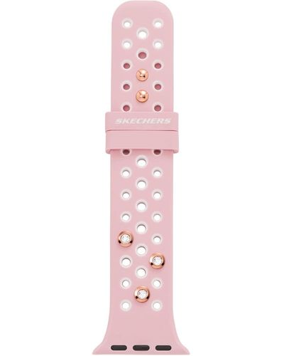 Skechers All-gender Apple 38/40/41mm Silicone Interchangeable Watch Band Strap - Pink