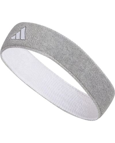 adidas Interval Reversible Terricloth Elastic Headband - Gray