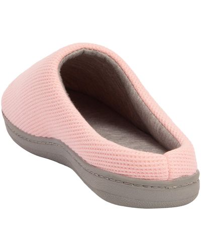 Hanes S Soft Waffle Knit Clog Slippers With Indoor/outdoor Sole - Pink