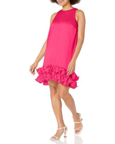 Trina Turk Floral Hem Cocktail Dress - Pink