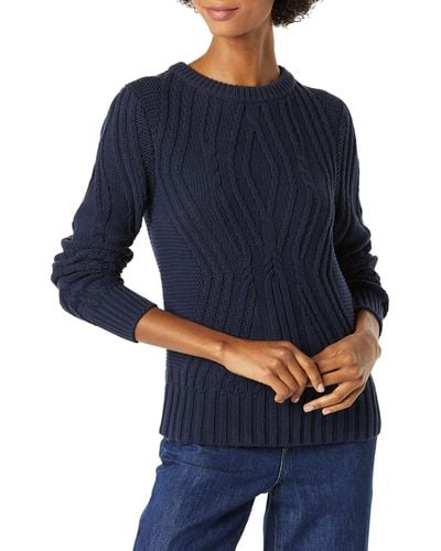 Amazon Essentials 100% Cotton Crewneck Sweater - Blue