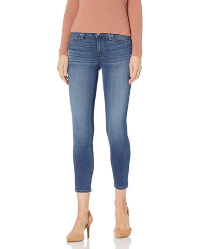 PAIGE Hoxton Transcend High Rise Ultra Skinny Crop Jean - Blue