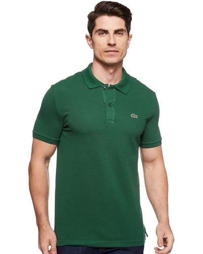 Lacoste Classic Pique Slim Fit Short Sleeve Polo Shirt - Green