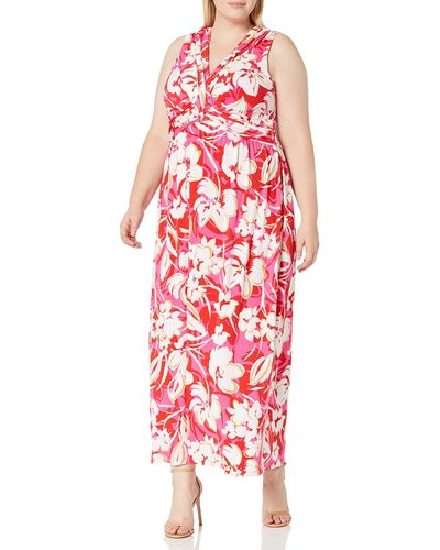 Vince Camuto Printed Ity Maxi Dress - Pink