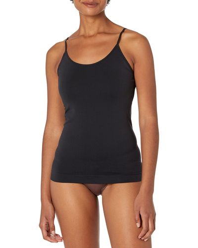 Yummie Womens Non-shaping Simply Soft Seamless Camisole Cami Shirt - Black