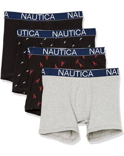 Nautica Cotton Stretch 4 Pack Boxer Brief - Multicolor