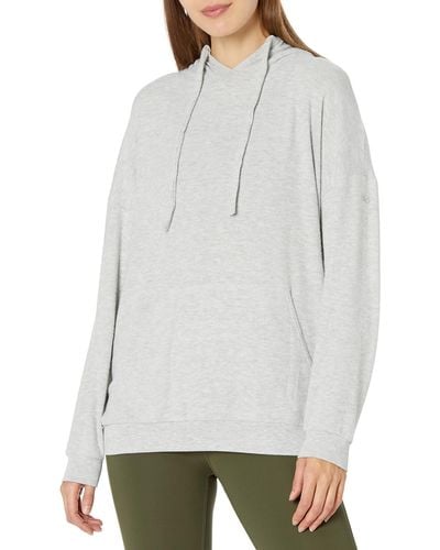 ALO Yoga, Tops, Alo Yoga Soho Hoodie Grey Size Medium Super Soft Roomy  Oversized Sweatshirt Hood