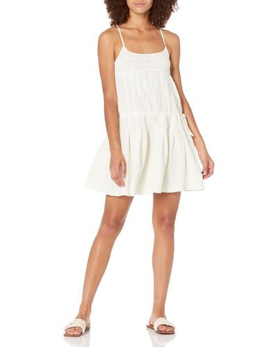 Rebecca Taylor Pleated Nylon Dress - White