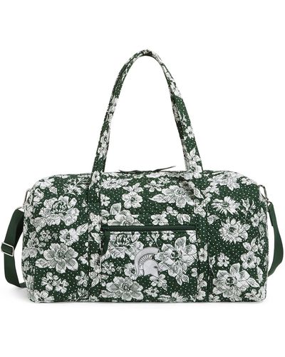 Vera Bradley Collegiate Recycled Cotton Large Travel Duffle Bag - Green