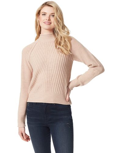 Jessica Simpson Plus Size Avianna Mock Neck Pullover Sweater - Multicolor