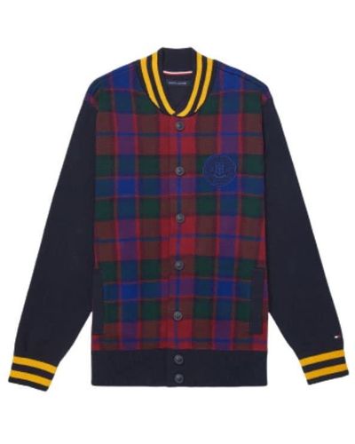 Tommy Hilfiger Adaptive Baseball Cardigan With Magnetic Closure - Blue