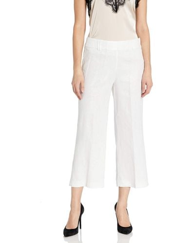 Nanette Lepore Wide Leg Cropped Shimmer Linet - White