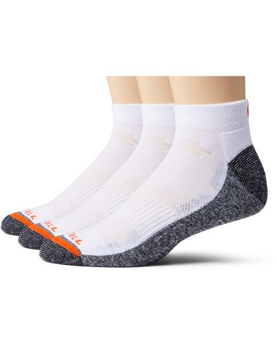 Merrell Adult's Lightweight Work Socks-3 Pair Pack- Repreve With Durable Reinforcement - Blue