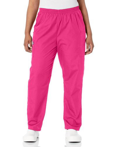 CHEROKEE Scrub Pants For Workwear Originals Pull-on Elastic Waist Plus Size 4200 - Pink
