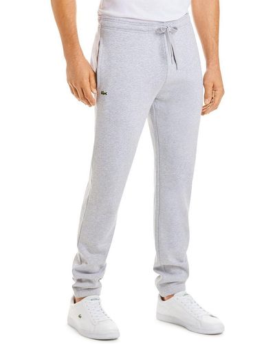 Lacoste Sport Fleece Tennis Pants Silver Chine 4xl - Gray