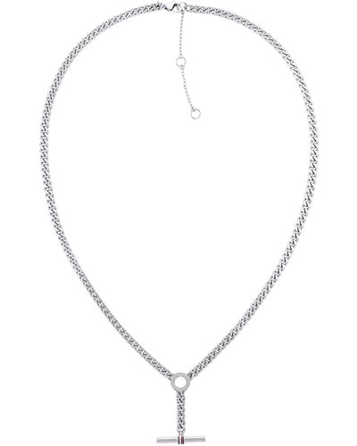 Tommy Hilfiger Jewelry Stainless Steel Pendant With Chain,color: Silver - White