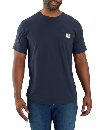 Carhartt Force Relaxed Fit Midweight Short-sleeve Pocket T-shirt - Blue