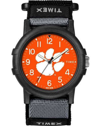 Timex Collegiate Recruit 38mm Watch – Clemson Tigers With Black Fabric - Gray