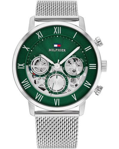 Tommy Hilfiger Watch: Contemporary Elegance With Roman Numerals - Green