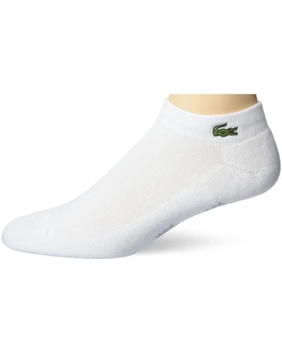 Lacoste Mens Performance Graphic 3 Multi Pack Solid Jersey Ankle Socks - Black