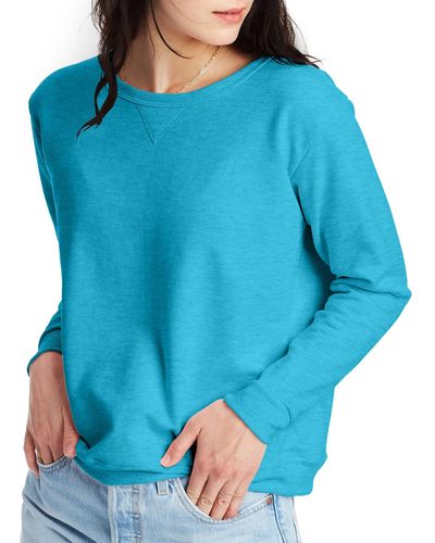 Hanes S Ecosmart V-notch Crewneck Sweatshirt - Multicolor