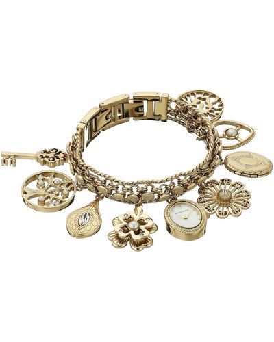 Anne Klein Women's Gold Tone Crystal Bracelet Wrist Watch 32.5 mm AK/3136  Read! | eBay