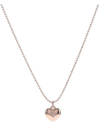 ALEX AND ANI Aa708222sr,heart Dainty Necklace,shiny Rose Gold,rose Gold,necklace - Black