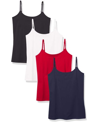 Amazon Essentials Camisola de Ajuste Entallado Mujer - Rojo