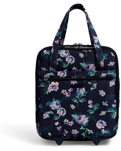 Vera Bradley S Softside Underseat Rolling Work Bag Luggage - Blue