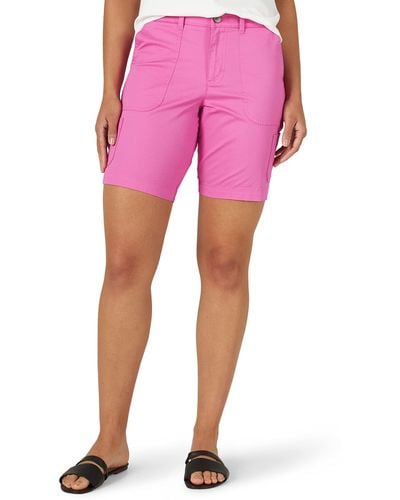 Lee Jeans Flex-to-go Mid-rise Cargo Bermuda Short - Pink